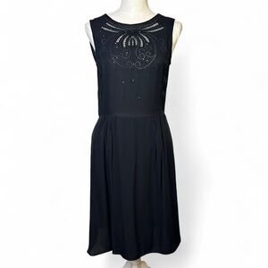 Armani Collezioni Black Halter Knee Length Black Sequin Dress